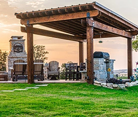 outdoor grilling area at Firefly