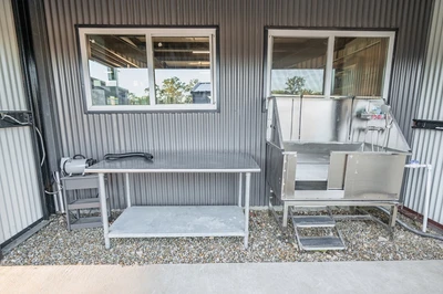 dog washing station at our pet friendly RV resort in Texas